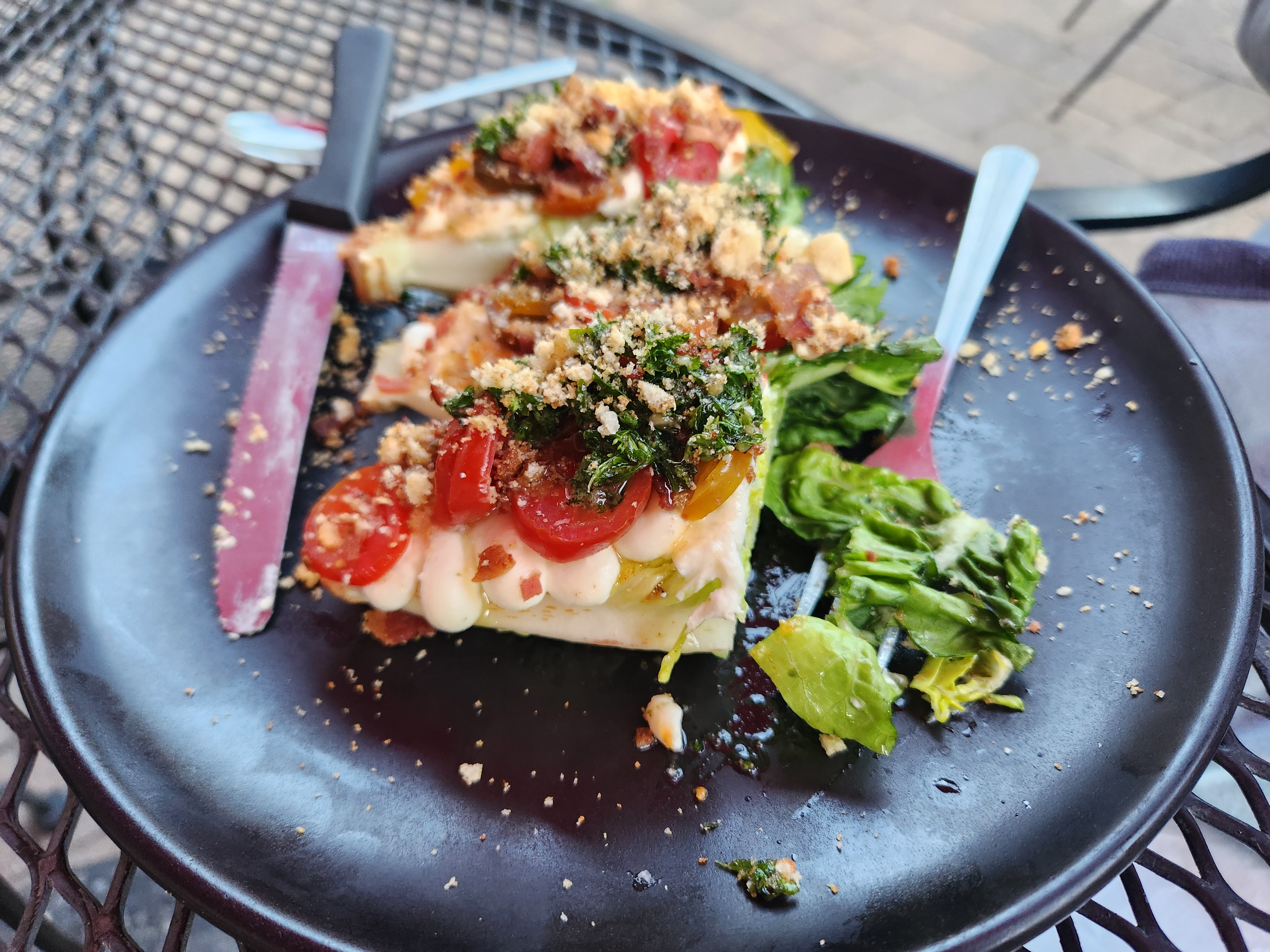 Salad at dinner in Summerhaven